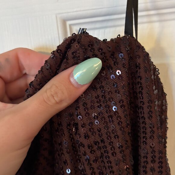 Brown Corset Sequin Mini Dress - ORIGINALLY $80 - AT LOWEST SUGGESTED LISTING - Picture 5 of 7